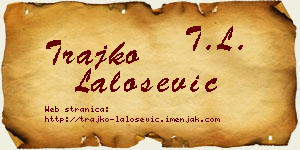 Trajko Lalošević vizit kartica